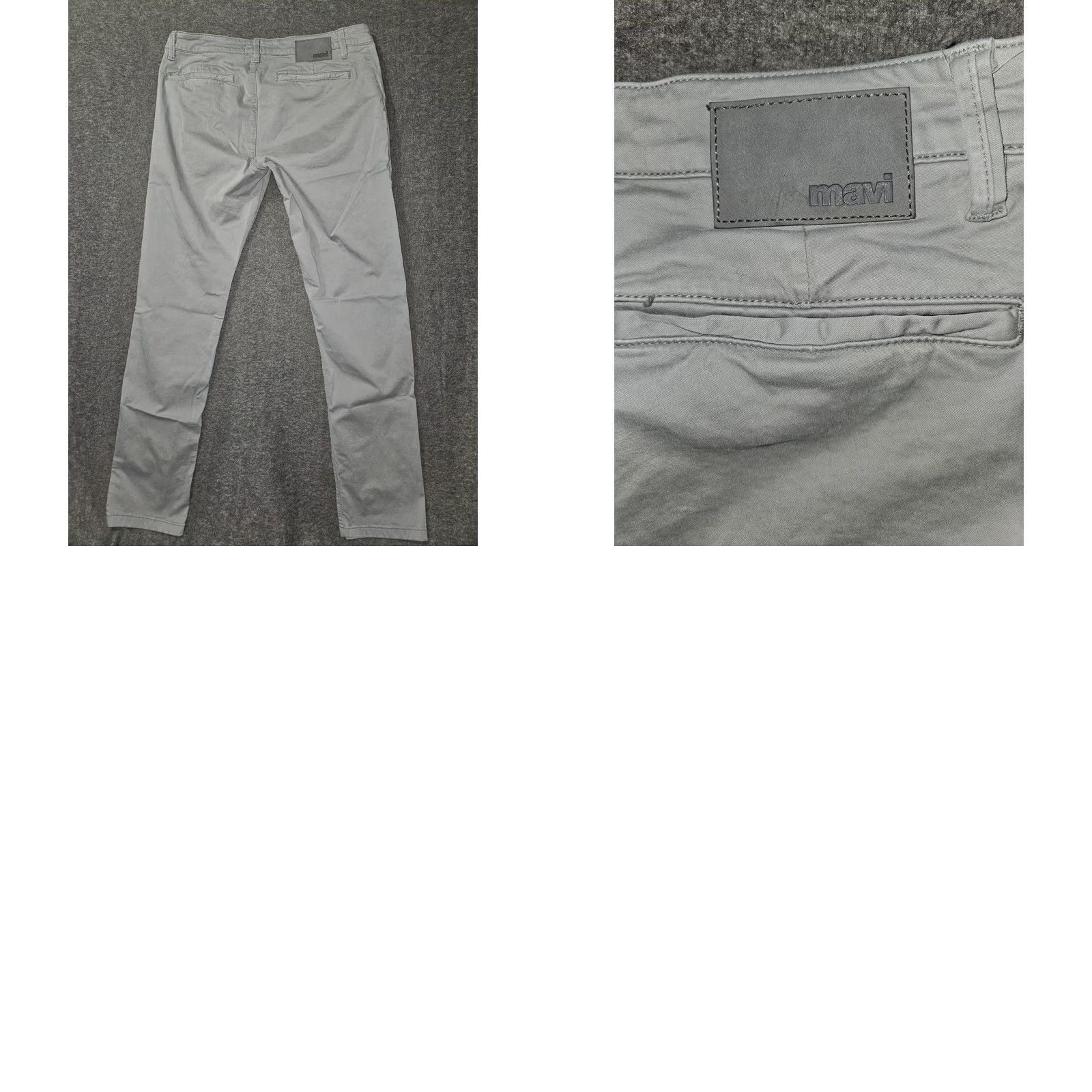 Mavi Mavi Mens Gray Chino Pants Slim Fit Tapered Cotton 36x3 Pockets Flat Front Zip Fly Button Size US 36 / EU 52 - 8 Thumbnail