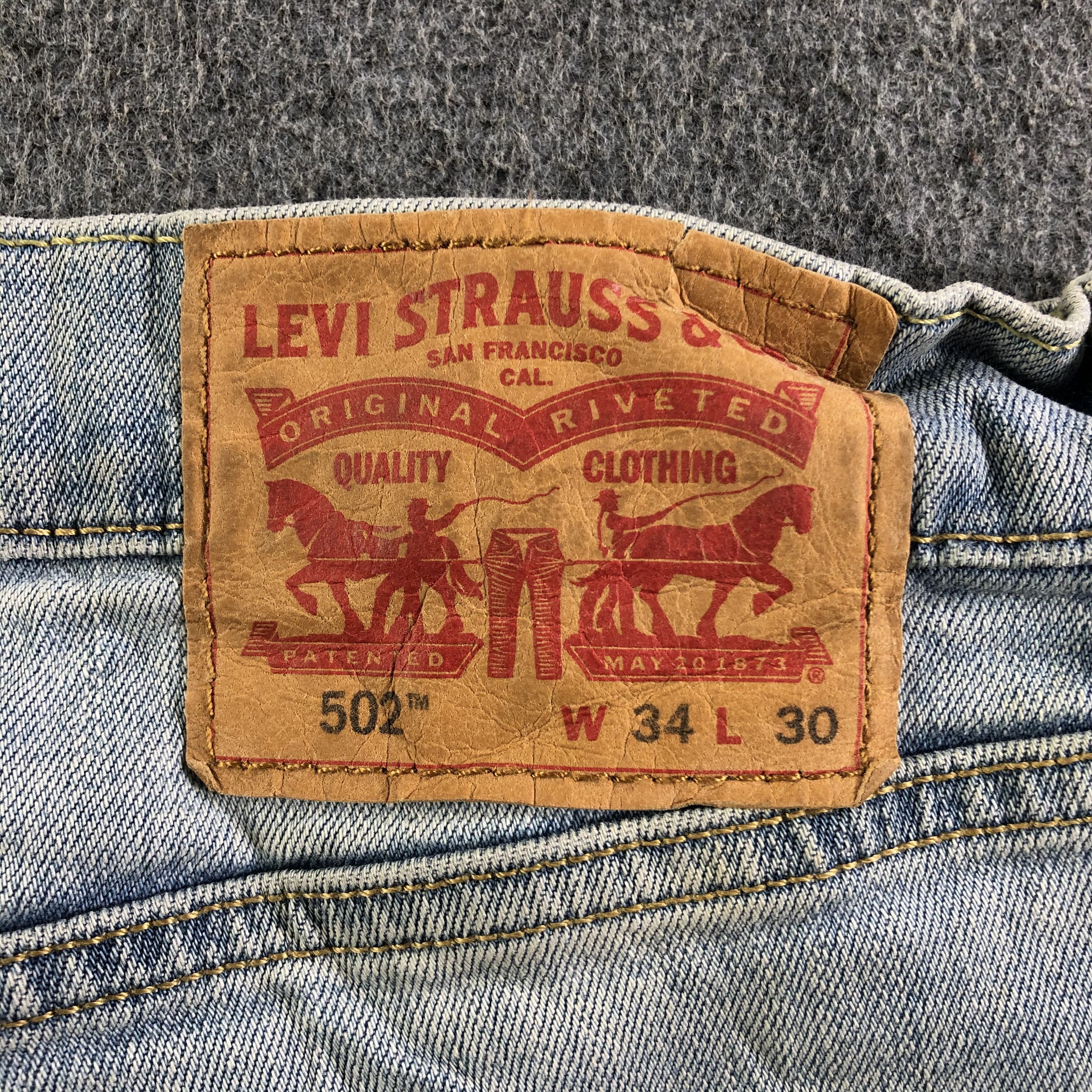 Levi's Vintage Light Wash Levis 502 Jeans-J4173 Size US 35 - 5 Thumbnail