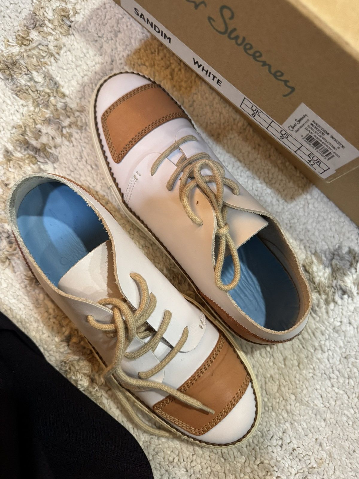 Oliver Sweeney Oliver Sweeney Hand Antiqued Leather Lightweight Trainers Size US 9 / EU 42 - 2 Thumbnail