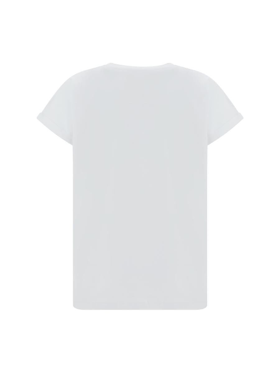 Balmain o1s1wg110725 Vichy Logo Print T-Shirt in White Size S / US 4 / IT 40 - 2 Thumbnail