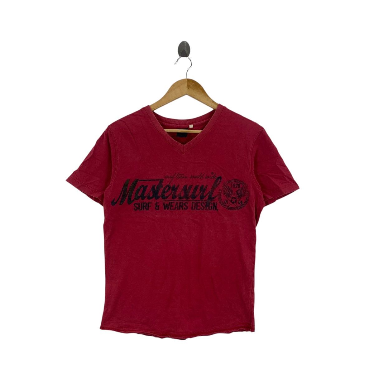 Other MASTERSURF SURF & WEARS Design Red V-Neck Tee Shirt Top Size US M / EU 48-50 / 2 - 4 Thumbnail