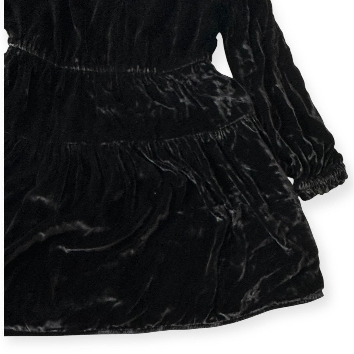 Ulla Johnson ULLA JOHNSON Audrey Tiered Puff-sleeve Velvet Mini Dress In Size S / US 4 / IT 40 - 9 Thumbnail