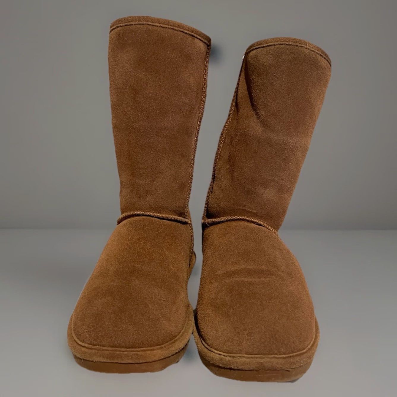Vintage BEARPAW Emma Boot Women Suede Tan Lined Shearling Sheepskin 7, Outdoor Winter Fall Spring Bohemian Style Womens Size 28" / US 6 / IT 42 - 3 Thumbnail