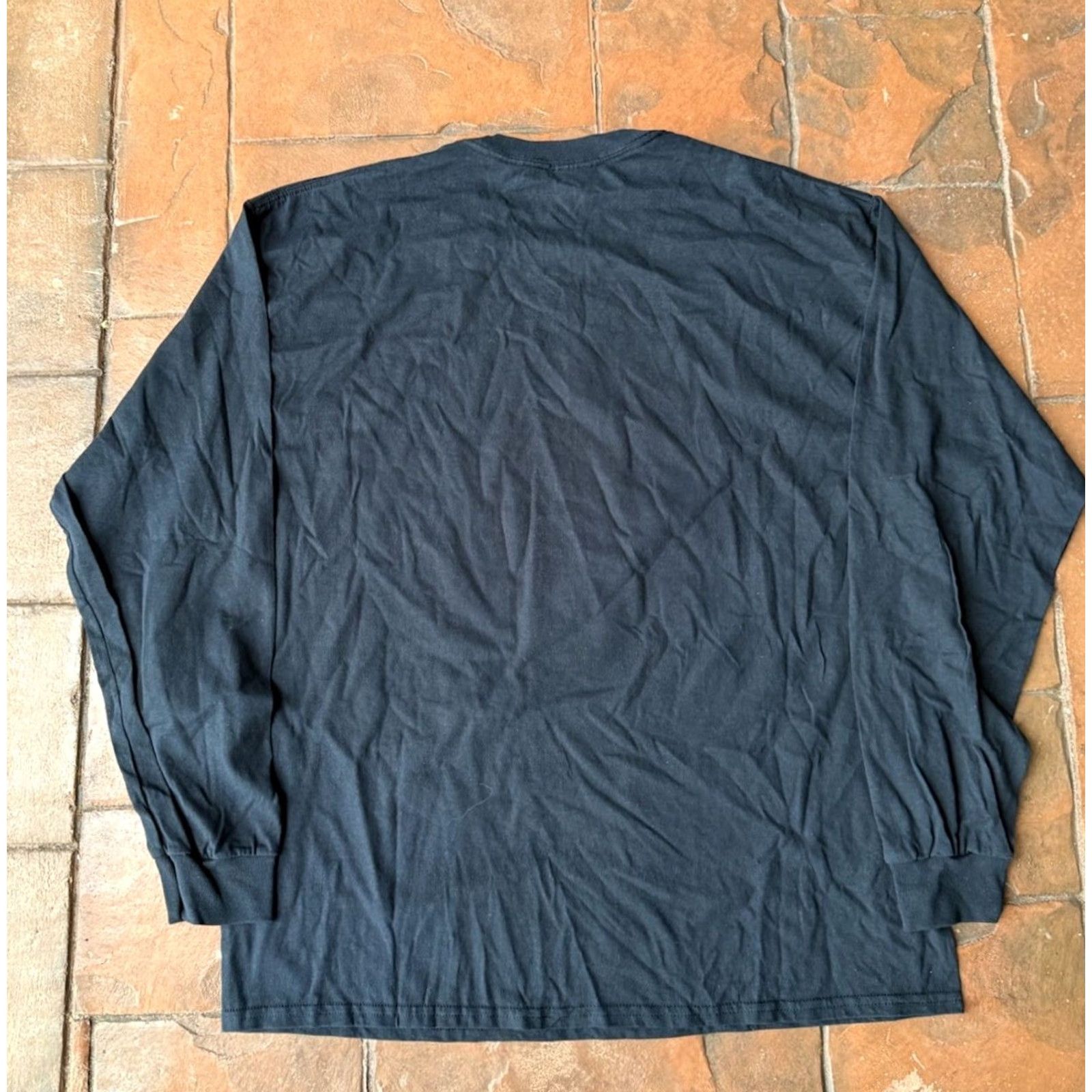 Harley Davidson VINTAGE Harley-Davidson Motorcycle Graphic Print Long Sleeve Shirt XL Black Men Flame Wings 2000s Size US XL / EU 56 / 4 - 3 Thumbnail