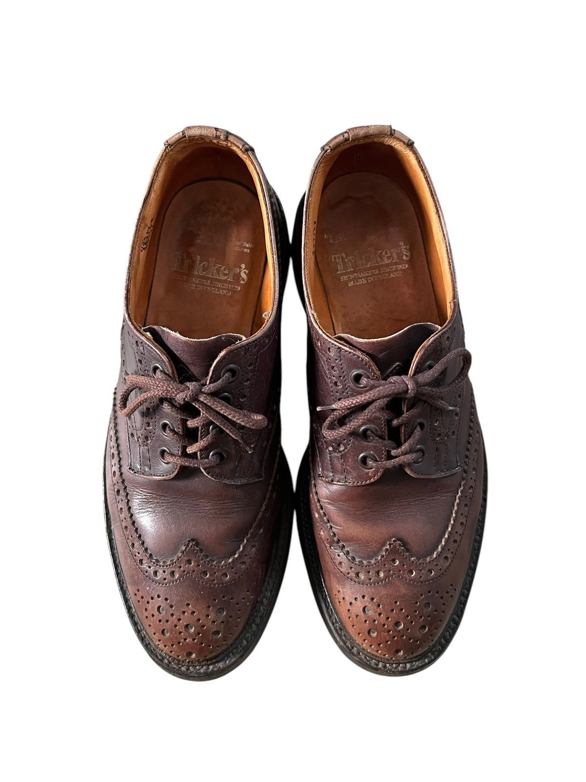 Tricker's Tricker’s 🏴󠁧󠁢󠁥󠁮󠁧󠁿 Espresso Burnished Bourton Country Shoe Size US 10.5 / EU 43-44 - 3 Thumbnail