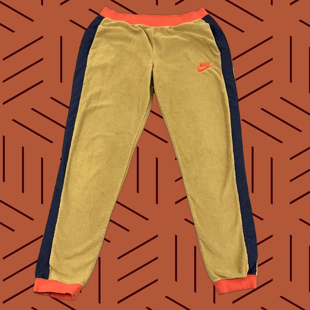 Nike Nike Joggers Mens Large 31" Brown Polar Fleece Tapered Active Sweatpants Gym Size US 33 - 1 Thumbnail