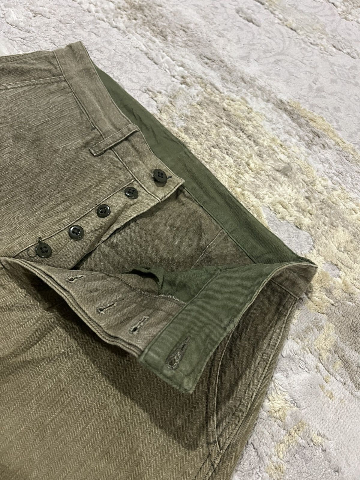The Real McCoy's Vintage Military HBT Herringbone M-65 M-1951 Trousers Pants Size US 31 - 5 Thumbnail