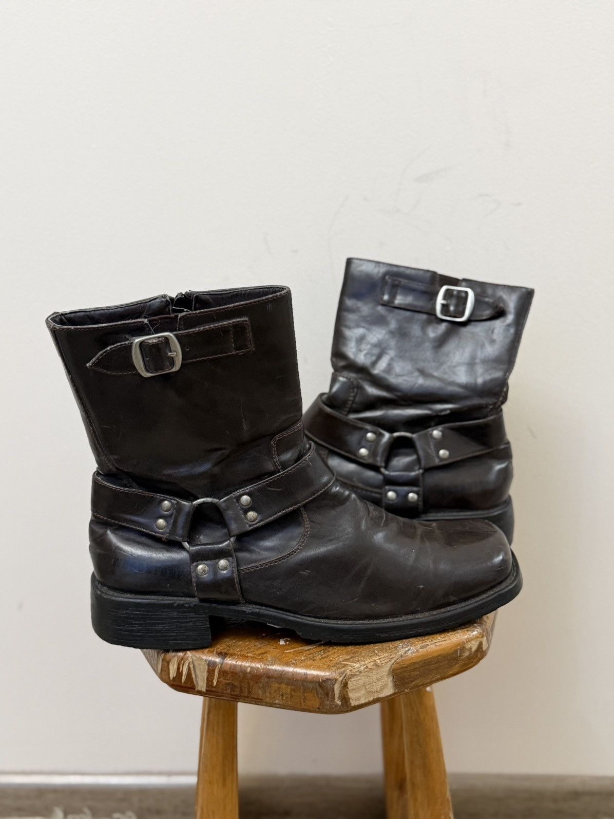 Vintage Vintage Leather Guidi Vibe Cowboy Ankle Avant-Garde Boots Size US 9 / EU 42 - 1 Thumbnail