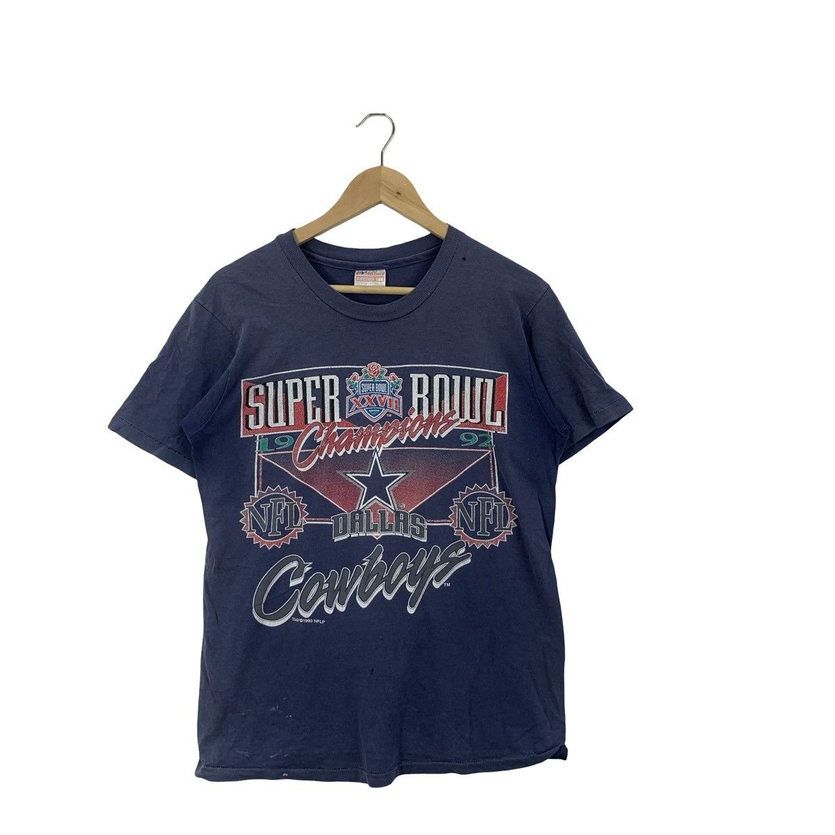 Vintage Vintage DALLAS COWBOYS Super Bowl XXVII Champion Tee Shirt Size US M / EU 48-50 / 2 - 3 Thumbnail