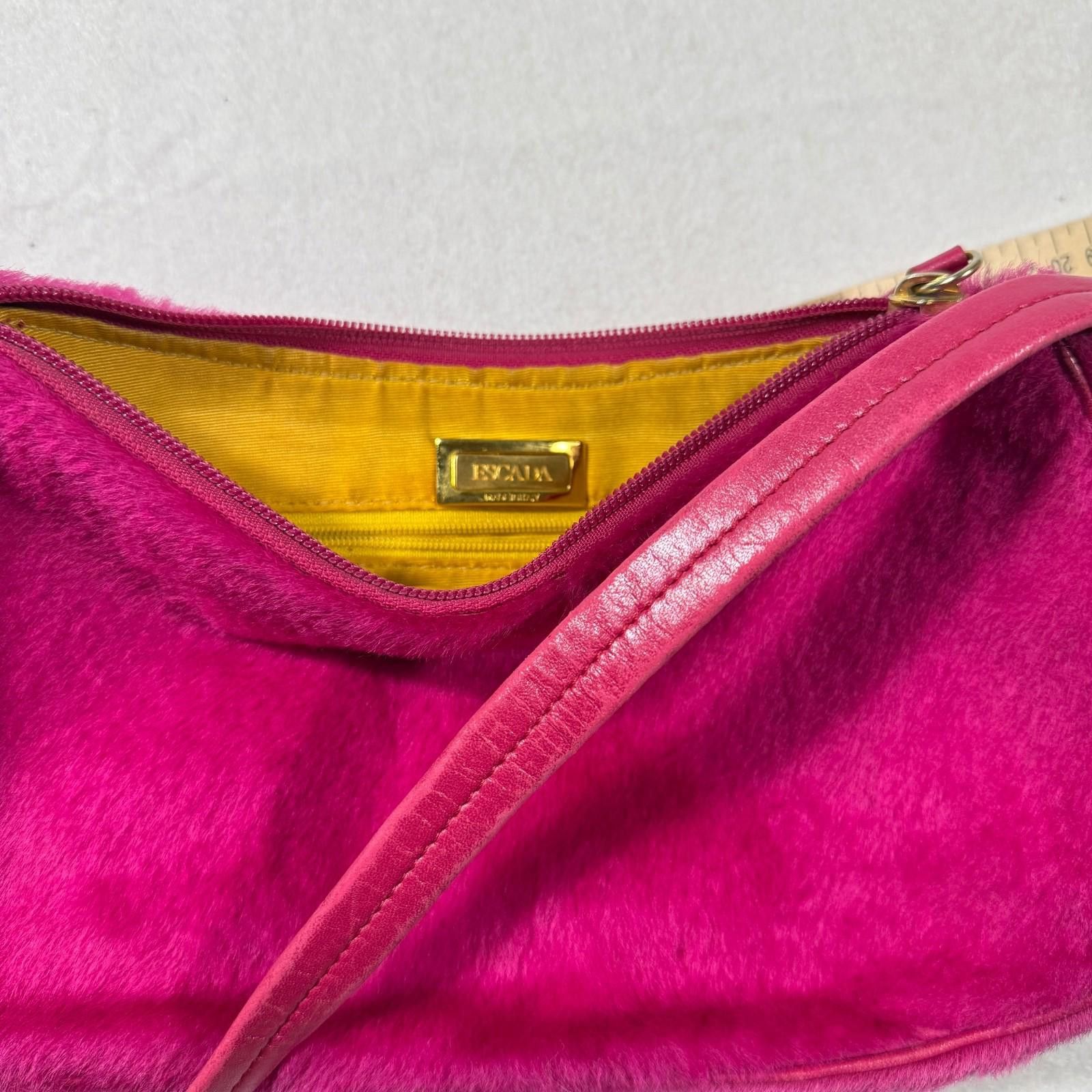 Escada Escada Baguette Pony Hair Pink Purse Handbag y2k 90's Size ONE SIZE - 9 Thumbnail