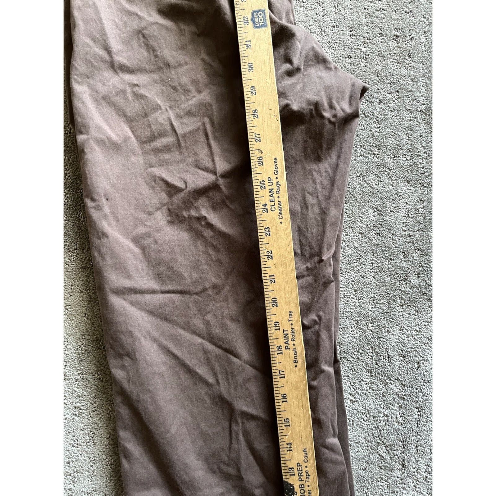 Lee Lee Natural Straight Leg Pants Women's 34x30 Brown Just Below the Waist Actual Size 24" / US 00 / IT 34 - 7 Thumbnail