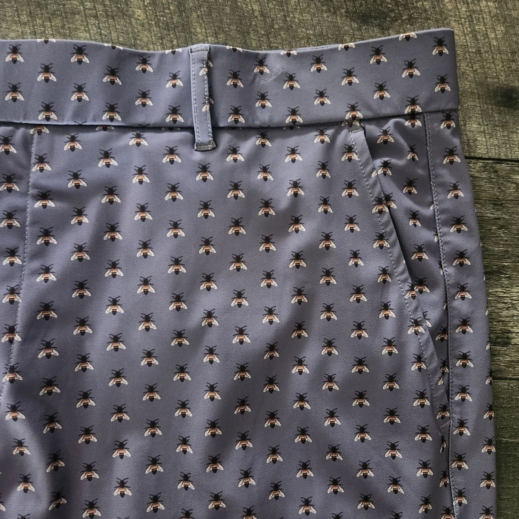 Vintage Greyson Montauk Pants Mens 38x32 Golf Stretch Performance Queen Bee AOP Animals Size US 38 / EU 54 - 4 Thumbnail