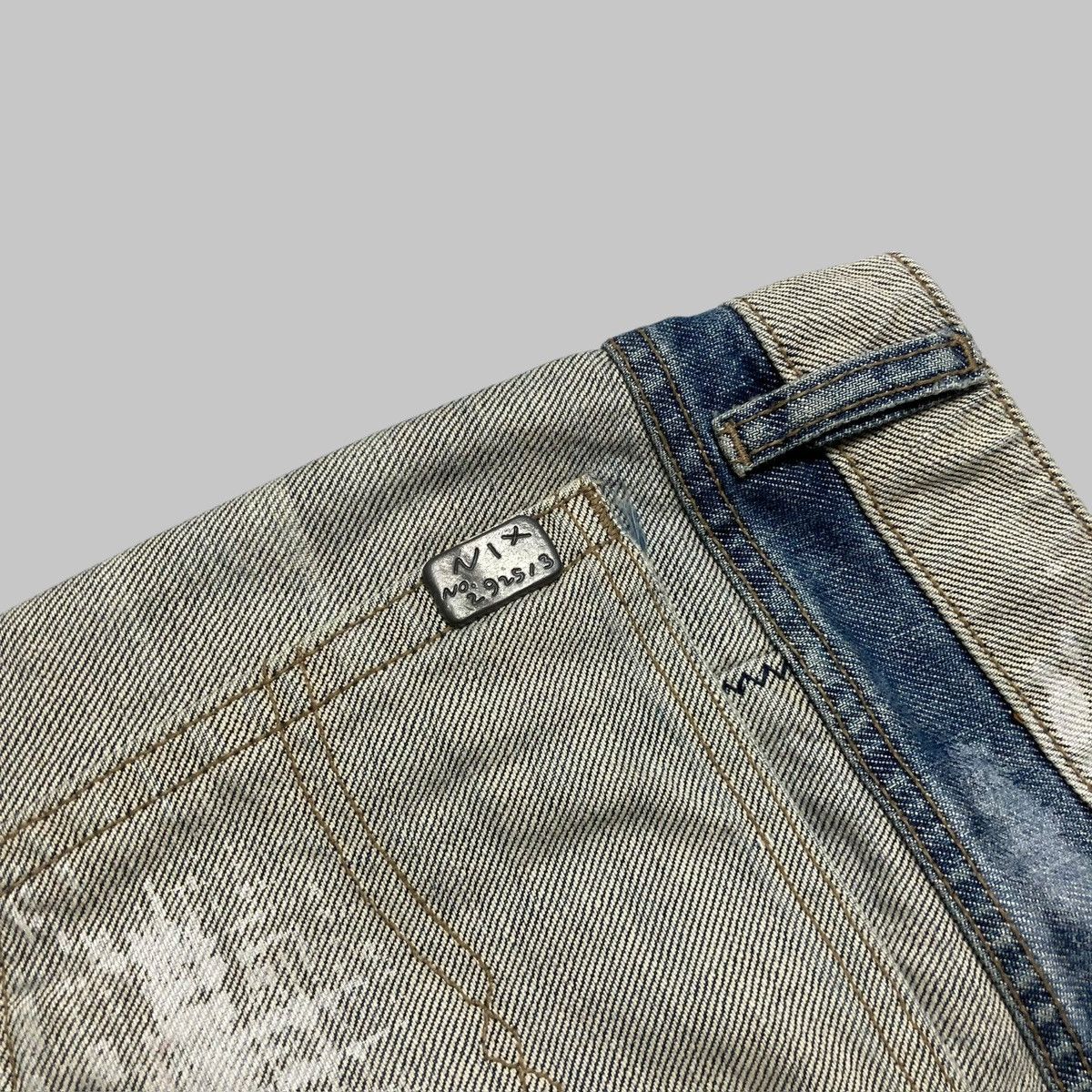 Japanese Brand × Vintage NIX Two Tone Unique Jeans Size US 30 / EU 46 - 6 Thumbnail