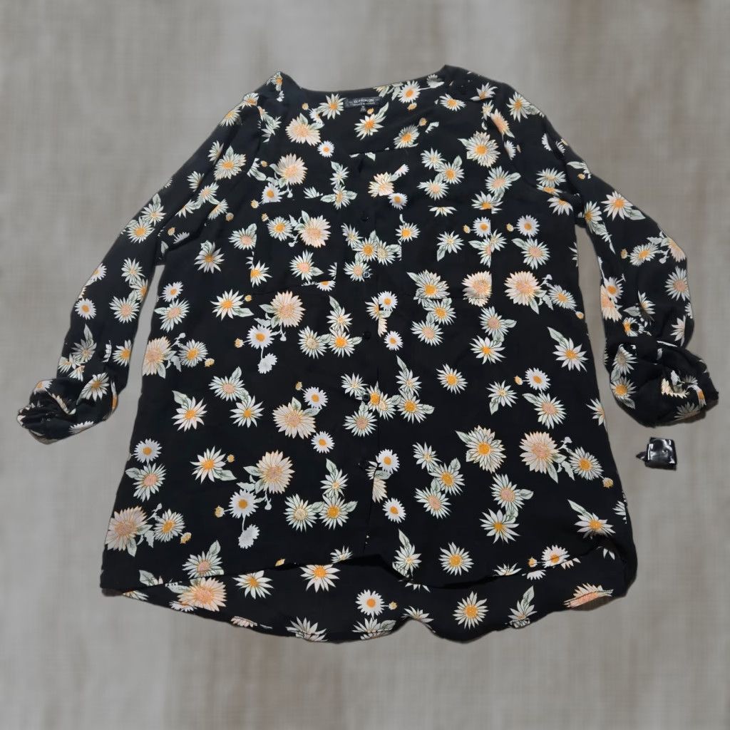 Cotton On Cotton On Shirt Long Sleeve Button-Up Floral Print Black Medium Womens Size M / US 6-8 / IT 42-44 - 1 Thumbnail