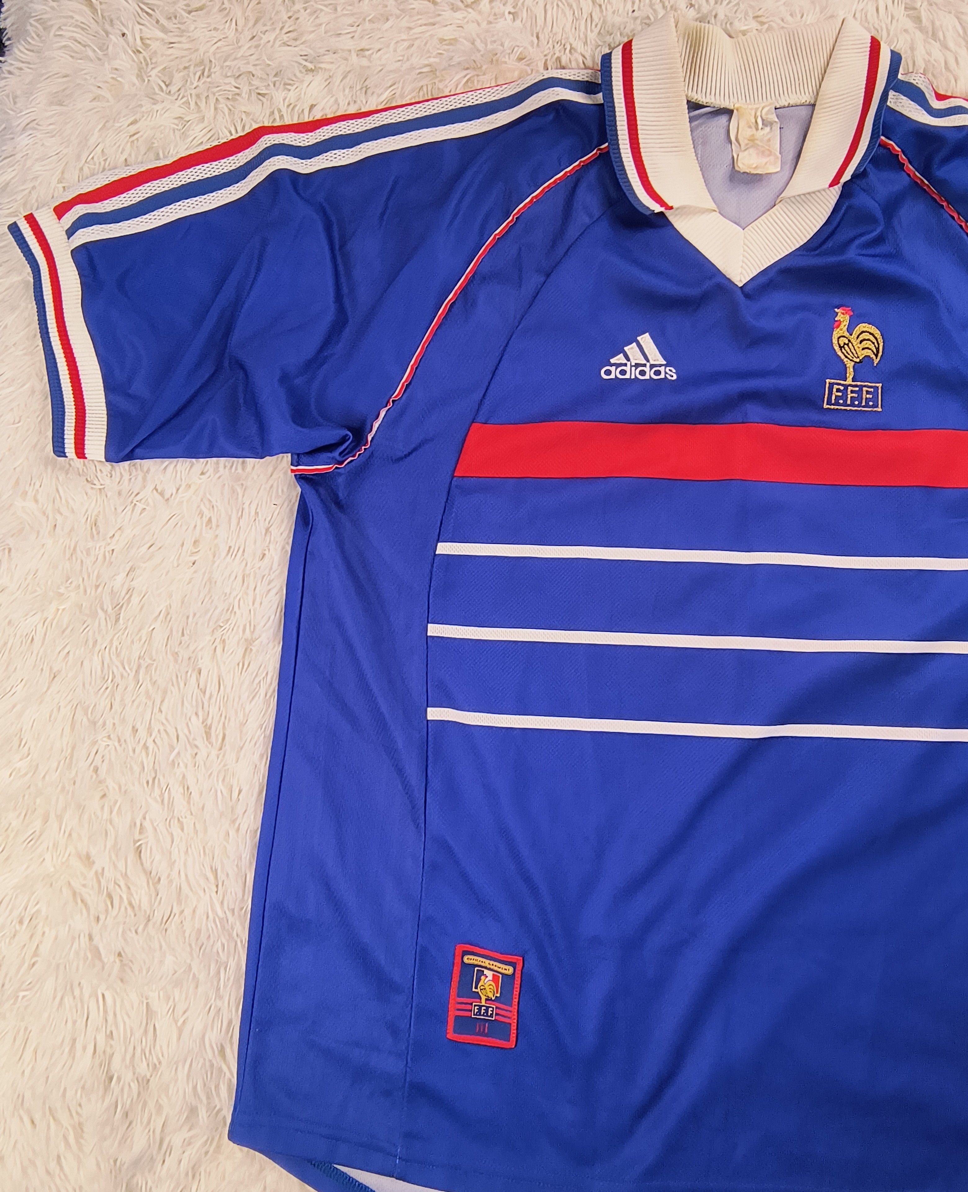 Adidas Vintage Adidas France champions of the year 1998 home jersey Size US L / EU 52-54 / 3 - 4 Thumbnail