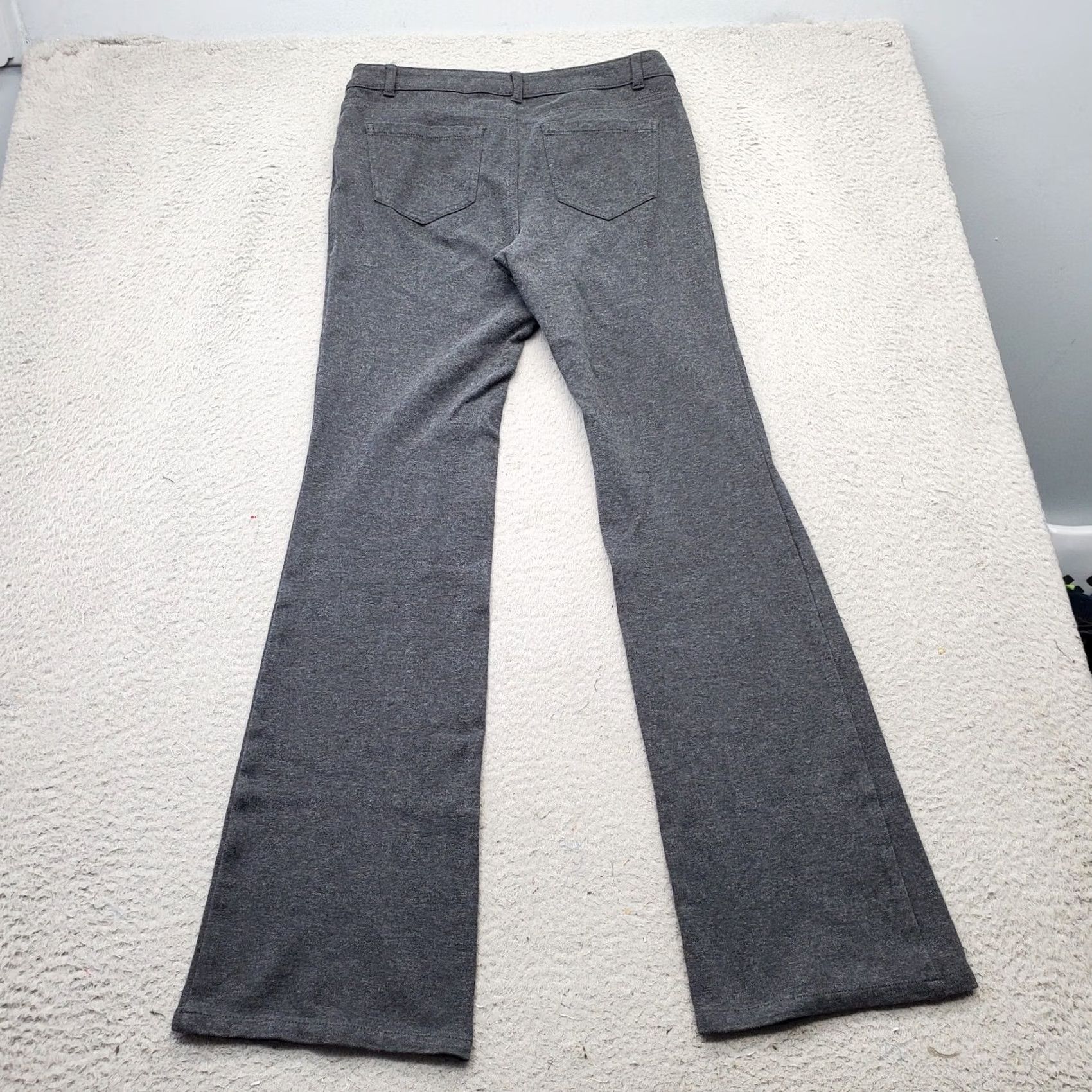 DKNY DKNY Womens Size 8 Gray Flared Pants 5 Pockets Comfort Fit Inseam 31.5" High Rise Old/Low Waist Casual Pants Size 30" / US 8 / IT 44 - 2 Thumbnail