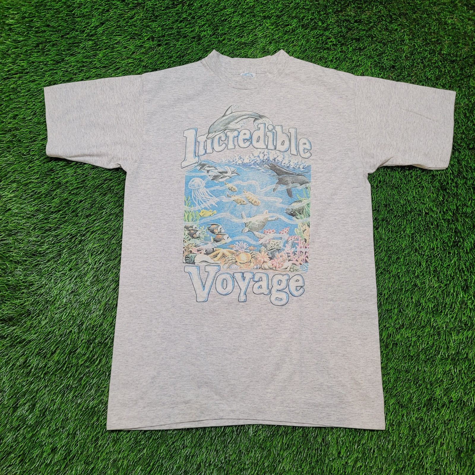 Vintage VTG 90s Ocean Sea Life T-Shirt Womens M/L Single Stitch USA Size M / US 6-8 / IT 42-44 - 1 Thumbnail