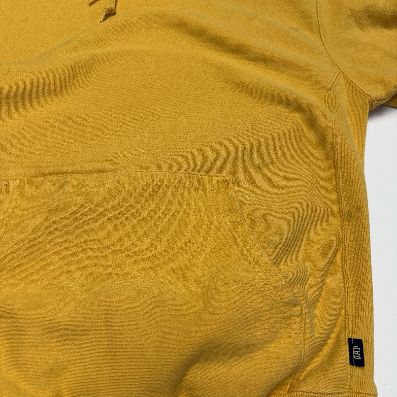 Gap Vintage Gap Hoodie Sweatshirt Mens Large Yellow Blank Skate Size US L / EU 52-54 / 3 - 5 Thumbnail