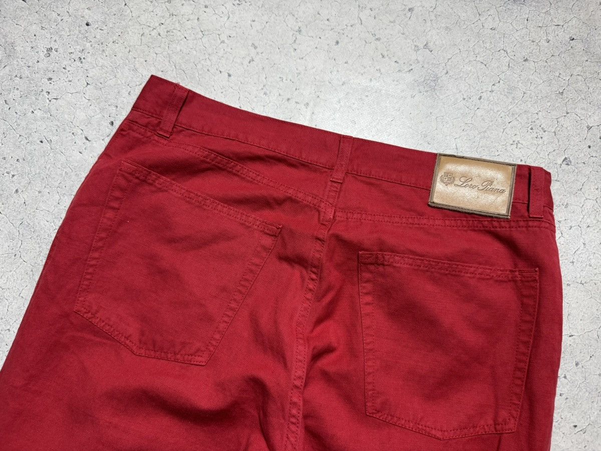 Loro Piana Loro Piana Luxury Red Trousers Vintage Lino Size US 34 / EU 50 - 11 Thumbnail