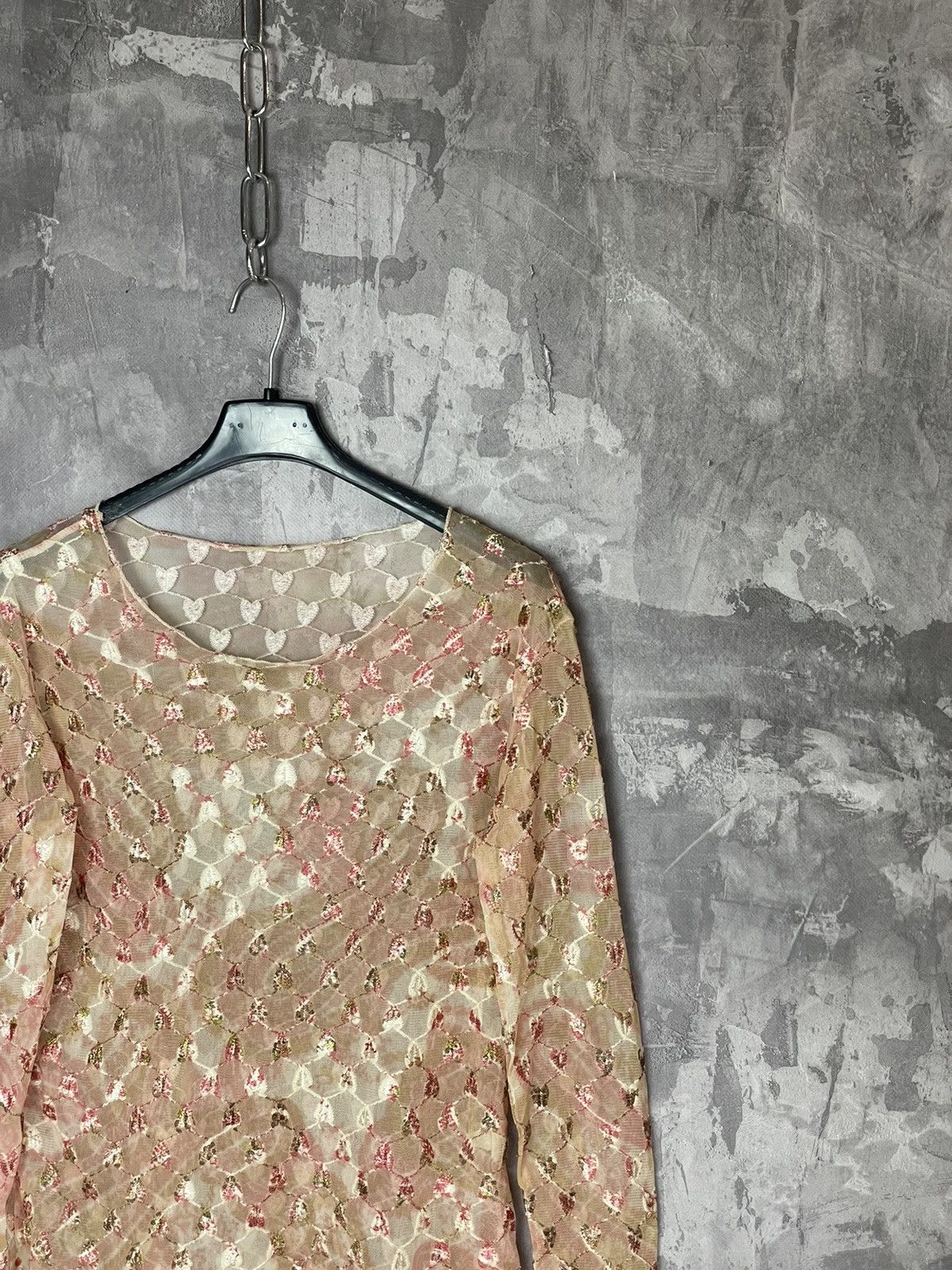 Jean Paul Gaultier × Vintage Vintage Mesh Japanese Brand Knit Long Sleeve Gaultier Style Size M / US 6-8 / IT 42-44 - 4 Thumbnail