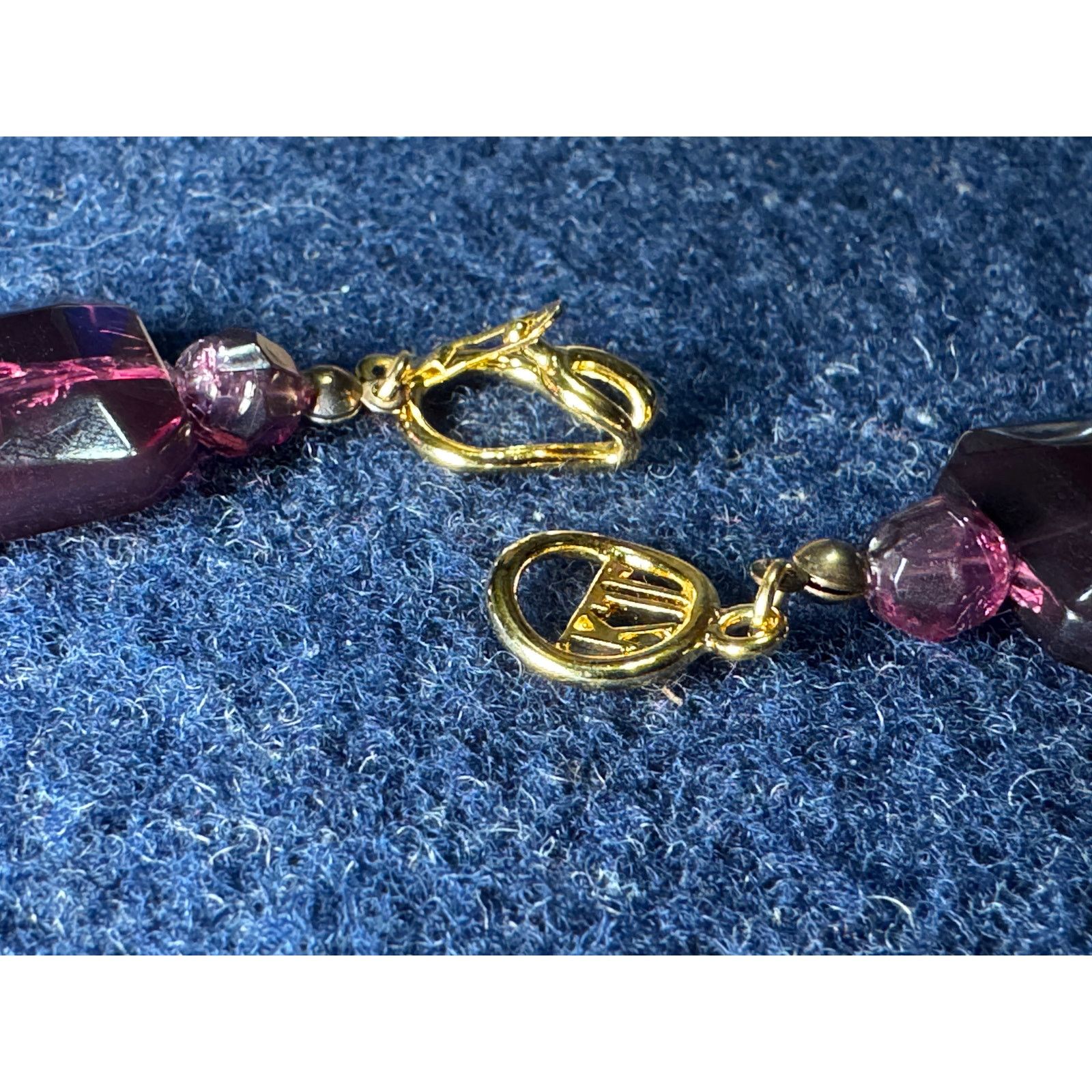 Kenneth Jay Lane Kenneth J Lane Purple Faceted Lucite Statement Necklace 30in Size ONE SIZE - 7 Thumbnail