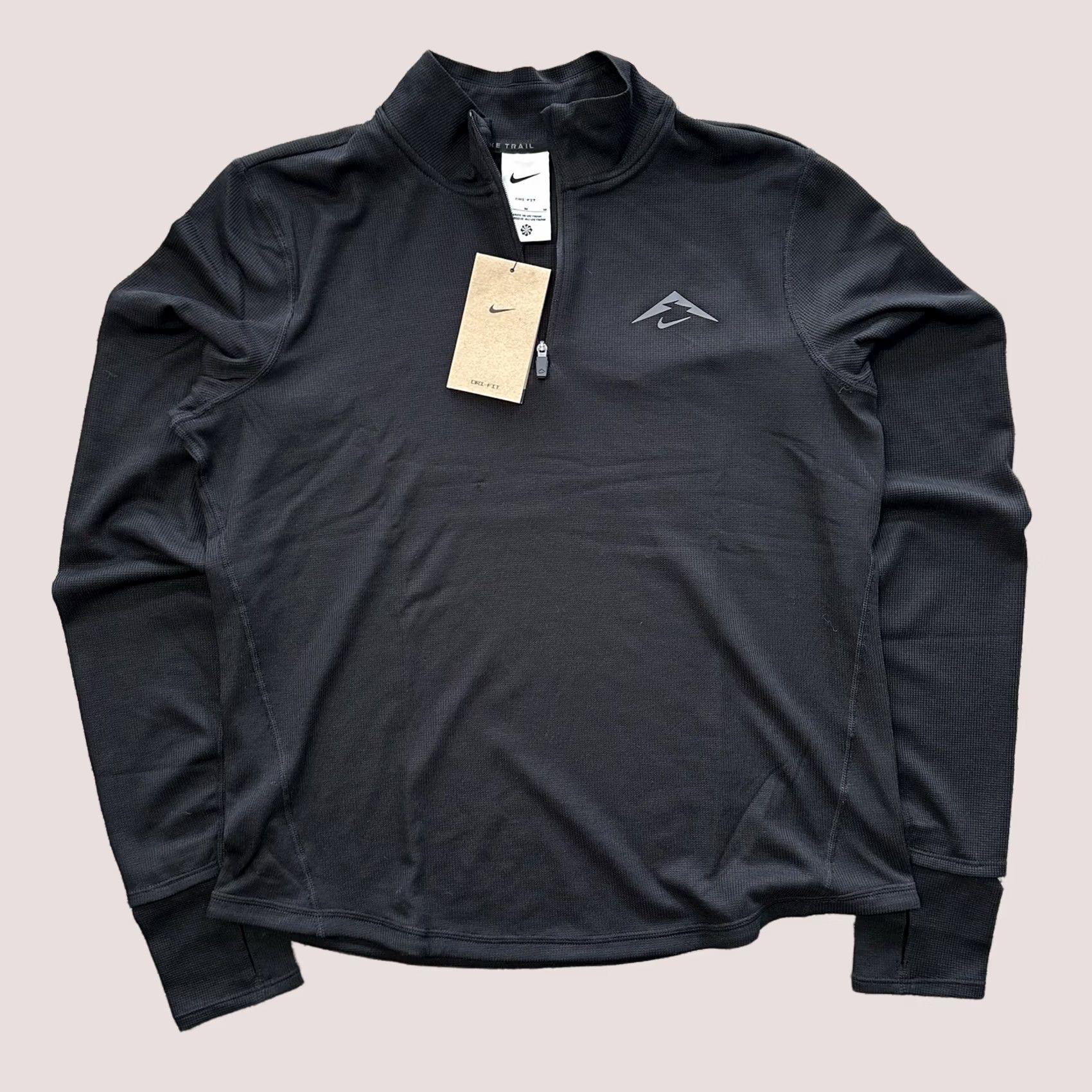 Nike Nike Dri-FIT Trail 1/4-Zip Pullover Womens M Black Running Top Size M / US 6-8 / IT 42-44 - 1 Thumbnail