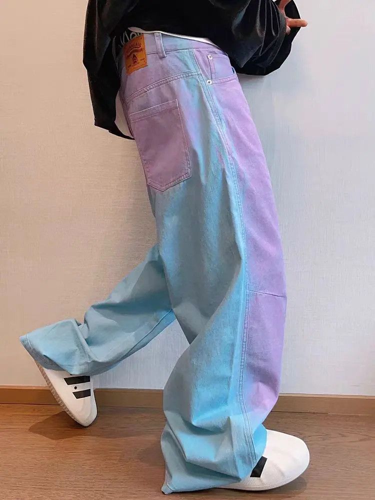 Japanese Brand × Jean Dopamine Harajuku Rainbow Clash Casual Pants Size US 31 - 3 Thumbnail