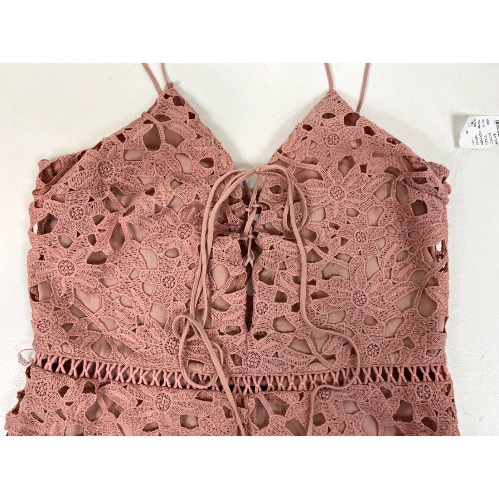 Vintage NWT Kendall & Kylie Women's Romper Lace Floral Mauve Sz M Size 32" / US 10 / IT 46 - 3 Thumbnail