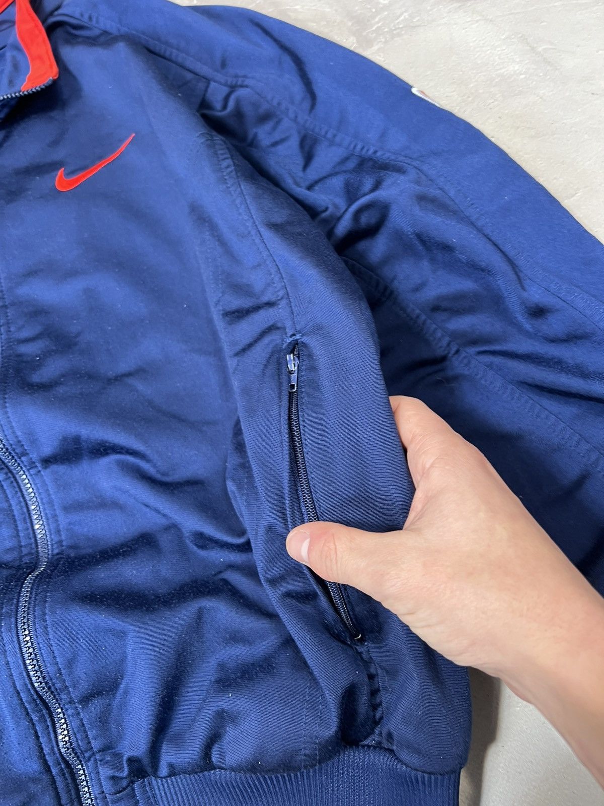 Nike × Vintage Vintage 90s Nike Zip Jacket Size US S / EU 44-46 / 1 - 7 Thumbnail