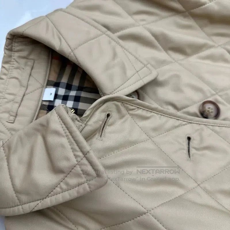 Burberry Burberry Quilted Cotton Winter Jacket in Light Brown. Size M / US 6-8 / IT 42-44 - 9 Thumbnail