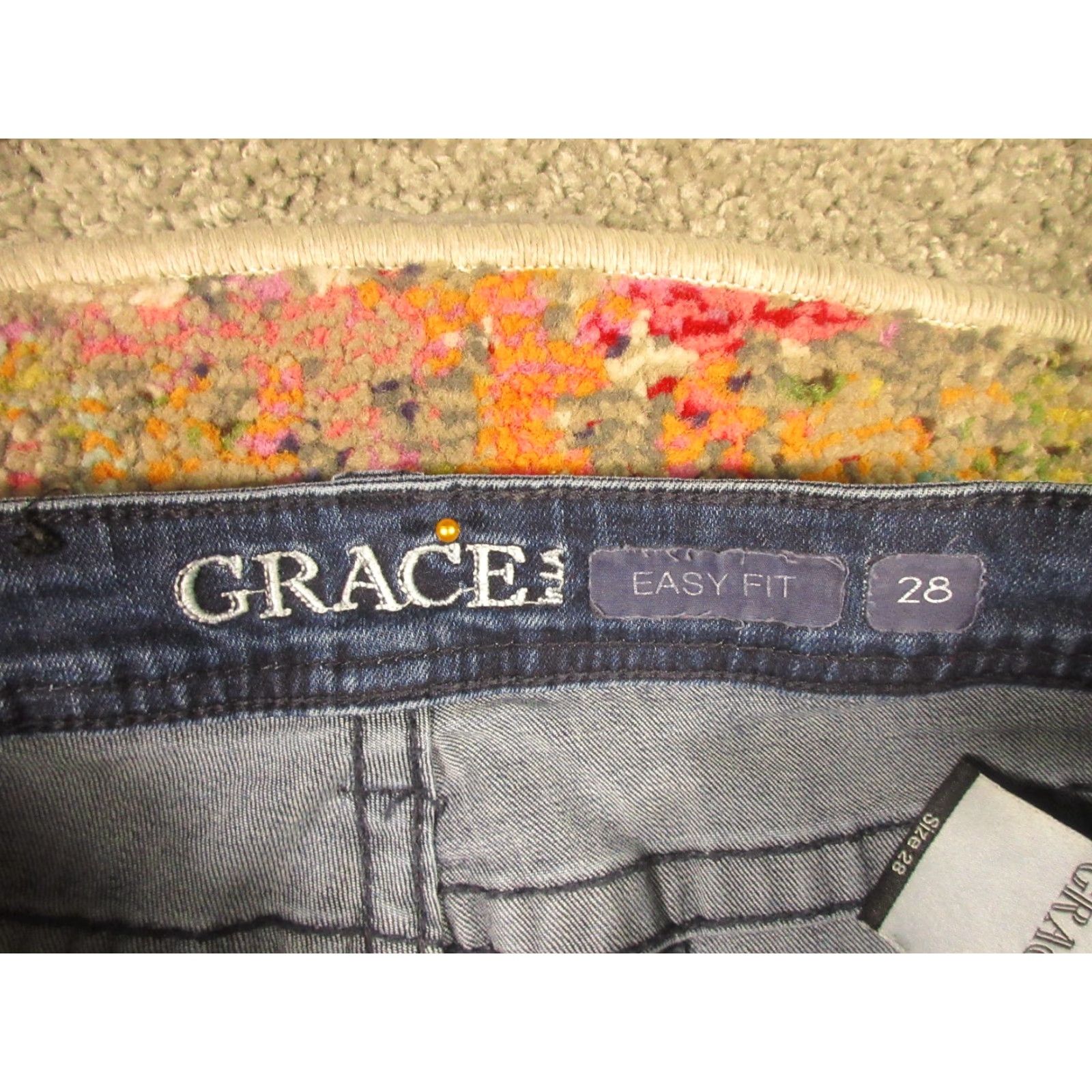 Grace in LA Grace in LA Jeans Women's 30x33 Bootcut Denim Blue Embellished 5-Pocket Regular Fit Zip Fly Vintage? No Size 30" / US 8 / IT 44 - 3 Thumbnail