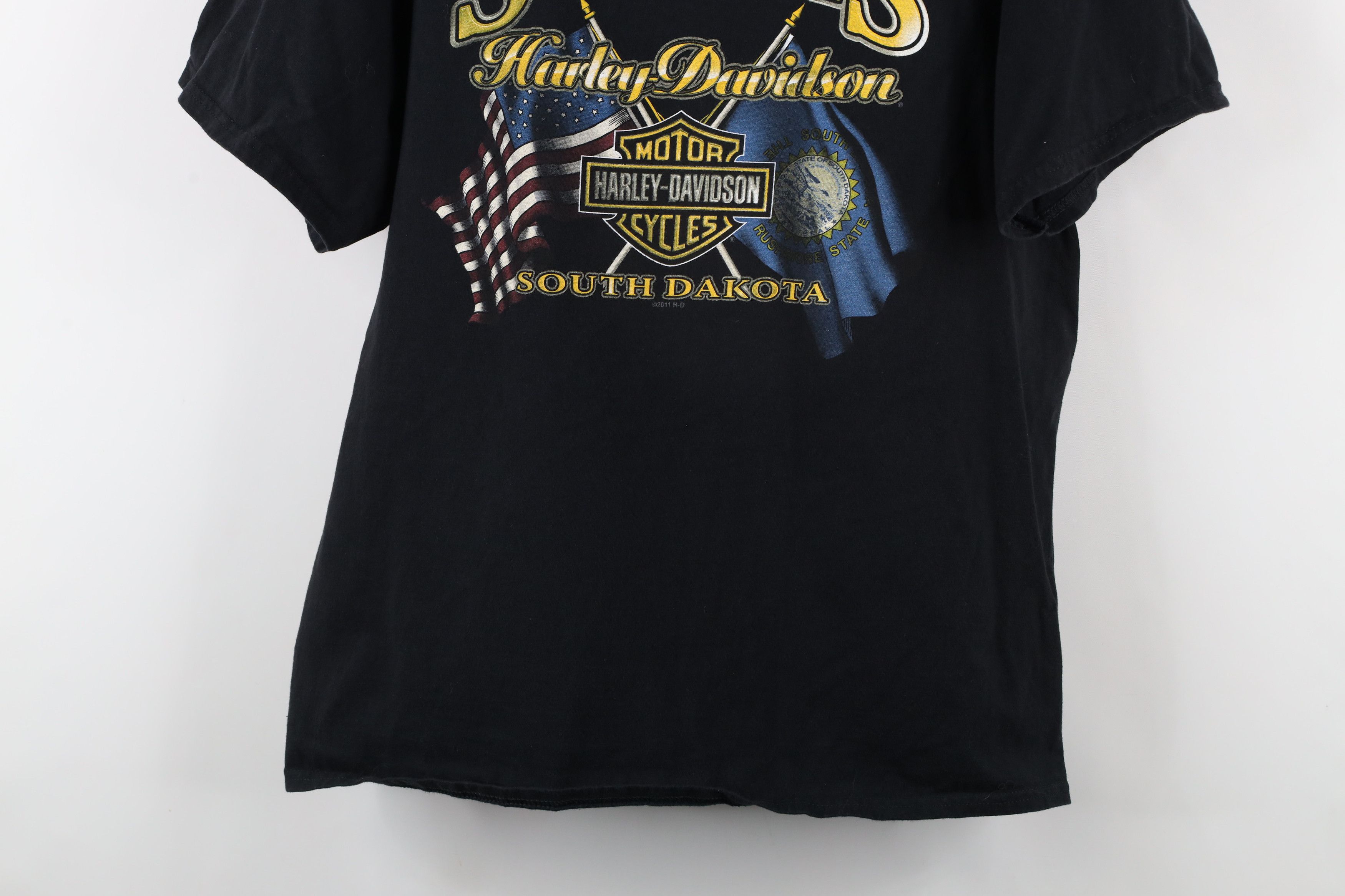 Harley Davidson × Vintage Vintage Y2K Harley Davidson Out Sturgis T-Shirt Black Cotton Size US XL / EU 56 / 4 - 3 Thumbnail