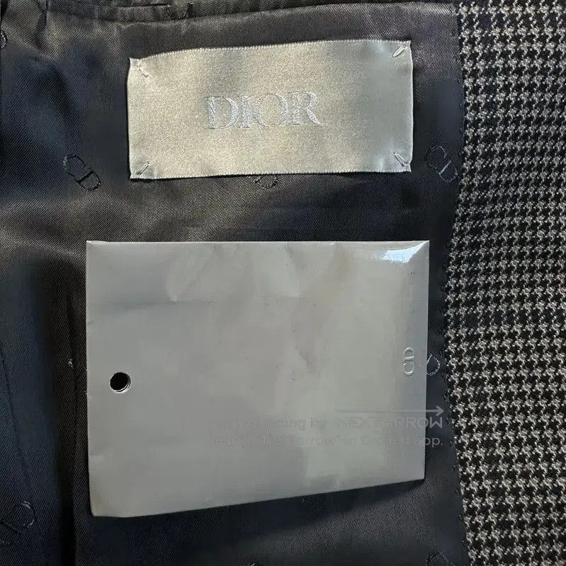 Dior Dior Coffee Wool Houndstooth Long Coat . Size US XL / EU 56 / 4 - 6 Thumbnail