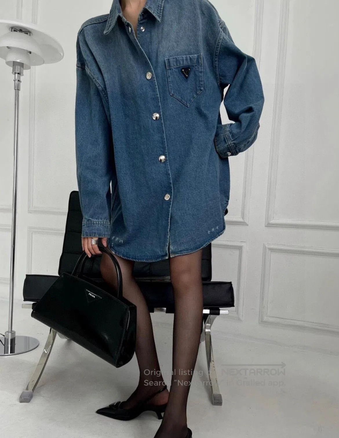 Prada Prada Denim Blue Jacket Size 38. Size S / US 4 / IT 40 - 9 Thumbnail