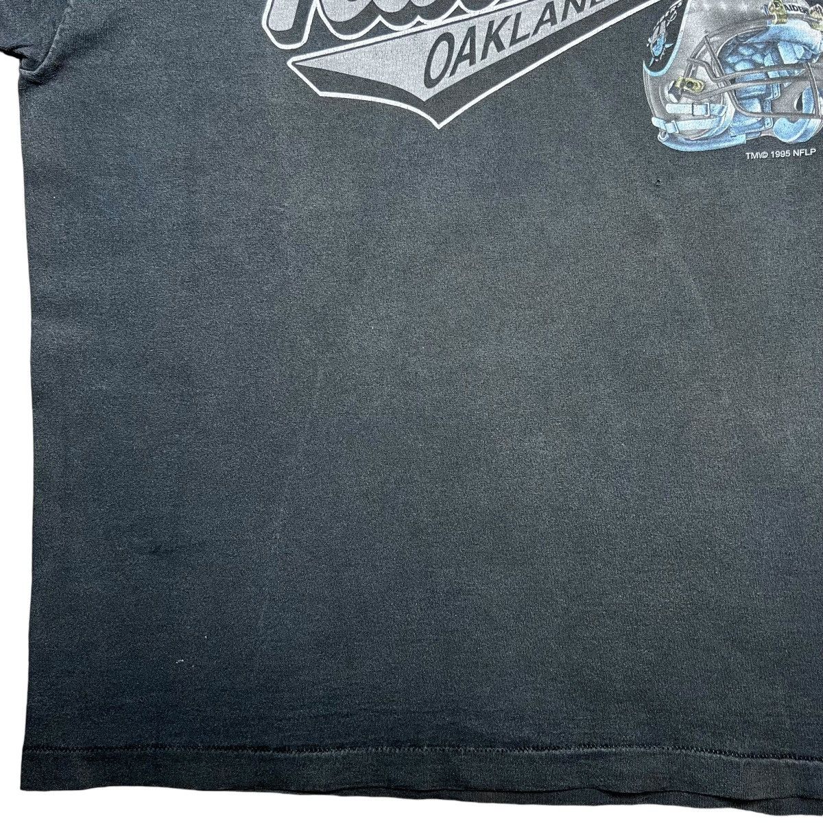 NFL × Salem Sportswear × Vintage Vtg 1995 NFL Oakland Raiders Spell Out Salem Sportswear Tee Size US L / EU 52-54 / 3 - 7 Thumbnail