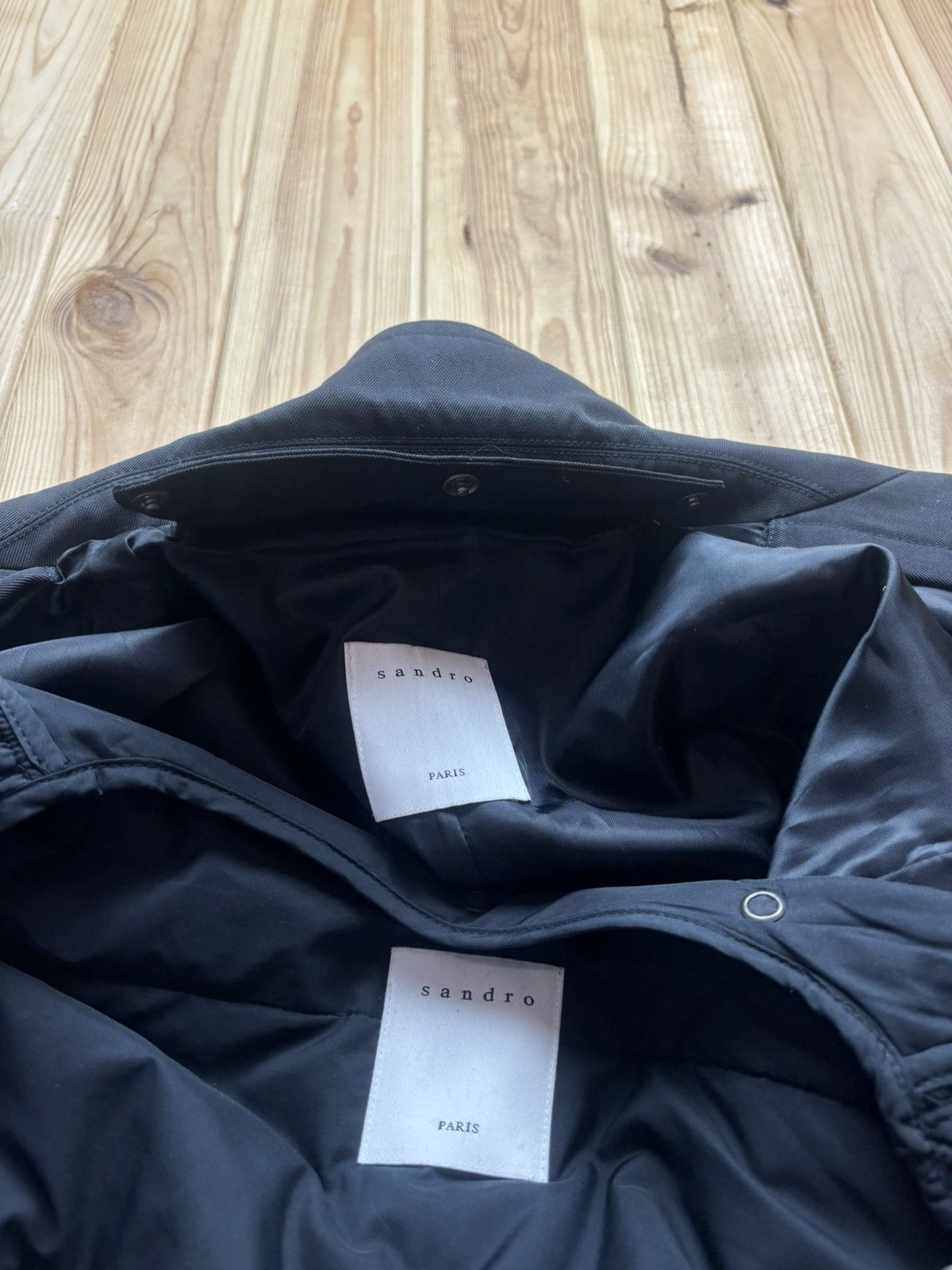 Sandro Sandro Quilted Coat Black Size US L / EU 52-54 / 3 - 9 Thumbnail