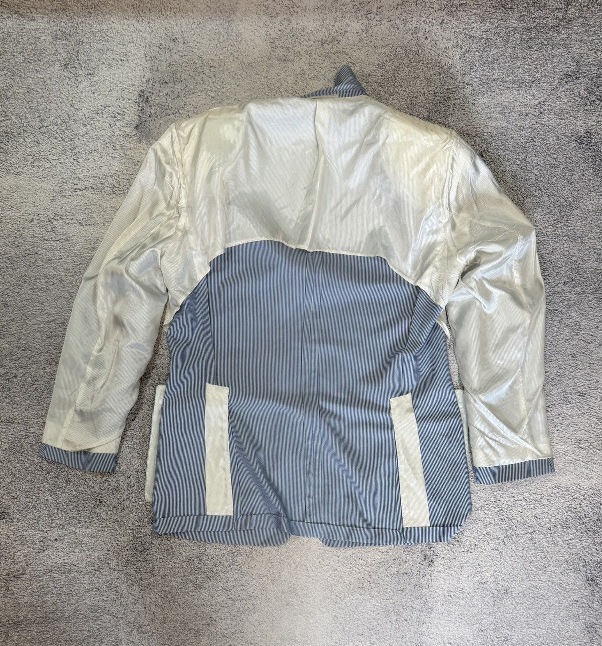 Ermenegildo Zegna Ermenegildo Zegna Soft Silk Blazer 52R Seersucker Luxury Size 42R - 13 Thumbnail