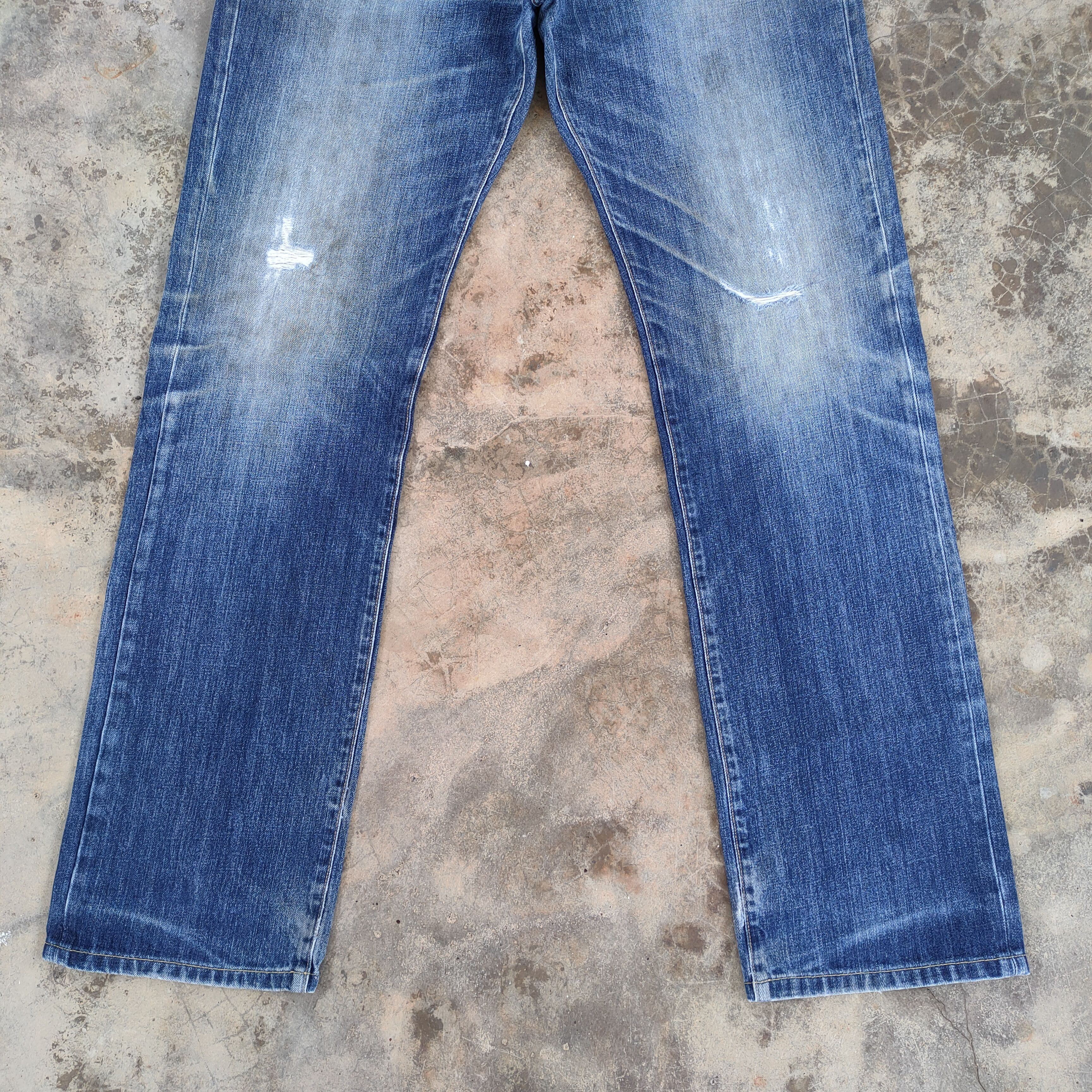 Japanese Brand × Jean × Vintage VINTAGE JAPANESE FADED RIPPED JEANS DENIM PANTS Size US 37 - 4 Thumbnail