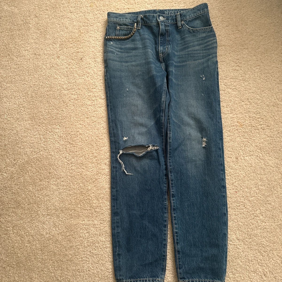 Hysteric Glamour Studded hysteric denim, 2000s Size US 28 / EU 44 - 1 Thumbnail