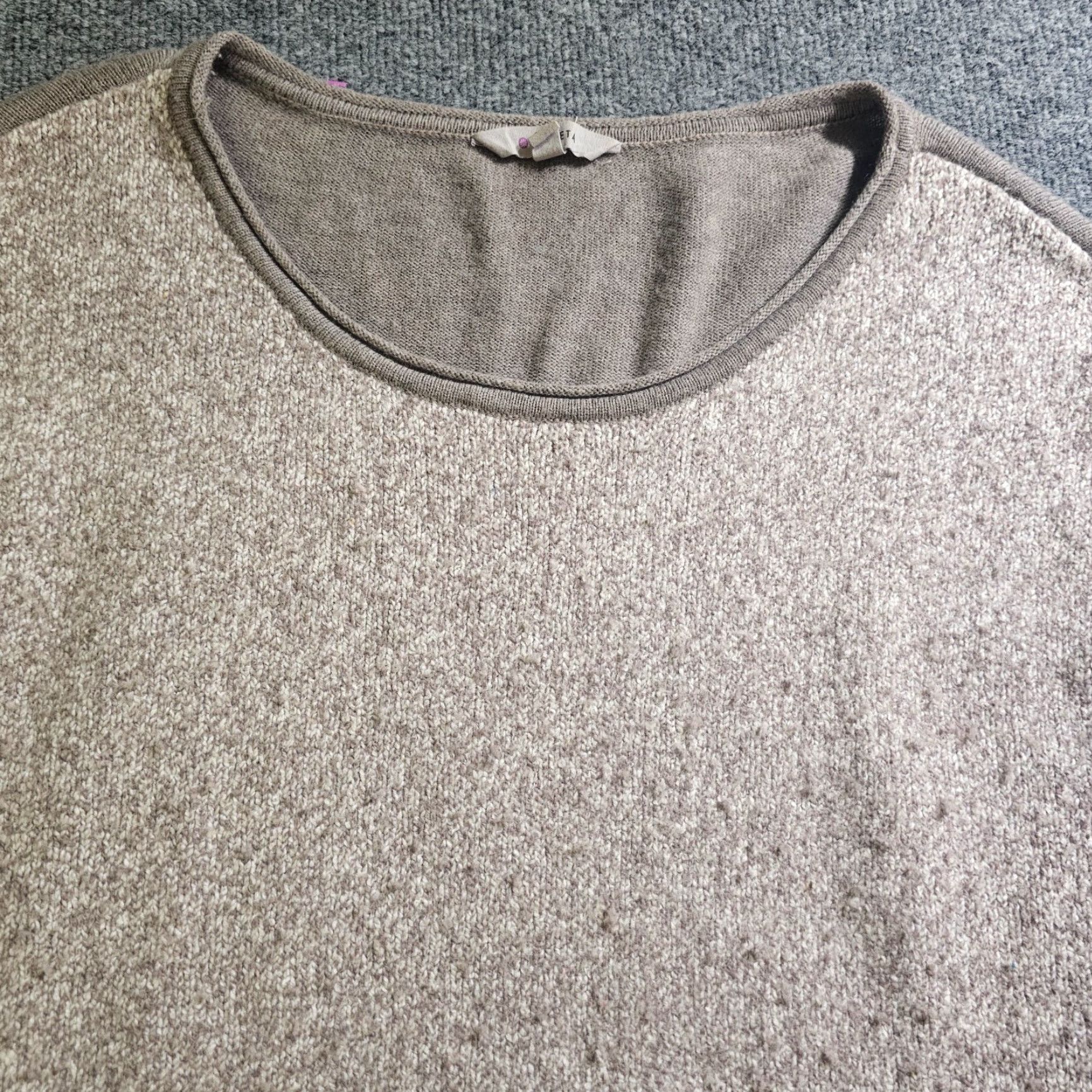Athleta Athleta Sweater Top Womens Medium Beige Knit Wool Long Sleeve Texture Casual Size M / US 6-8 / IT 42-44 - 2 Thumbnail