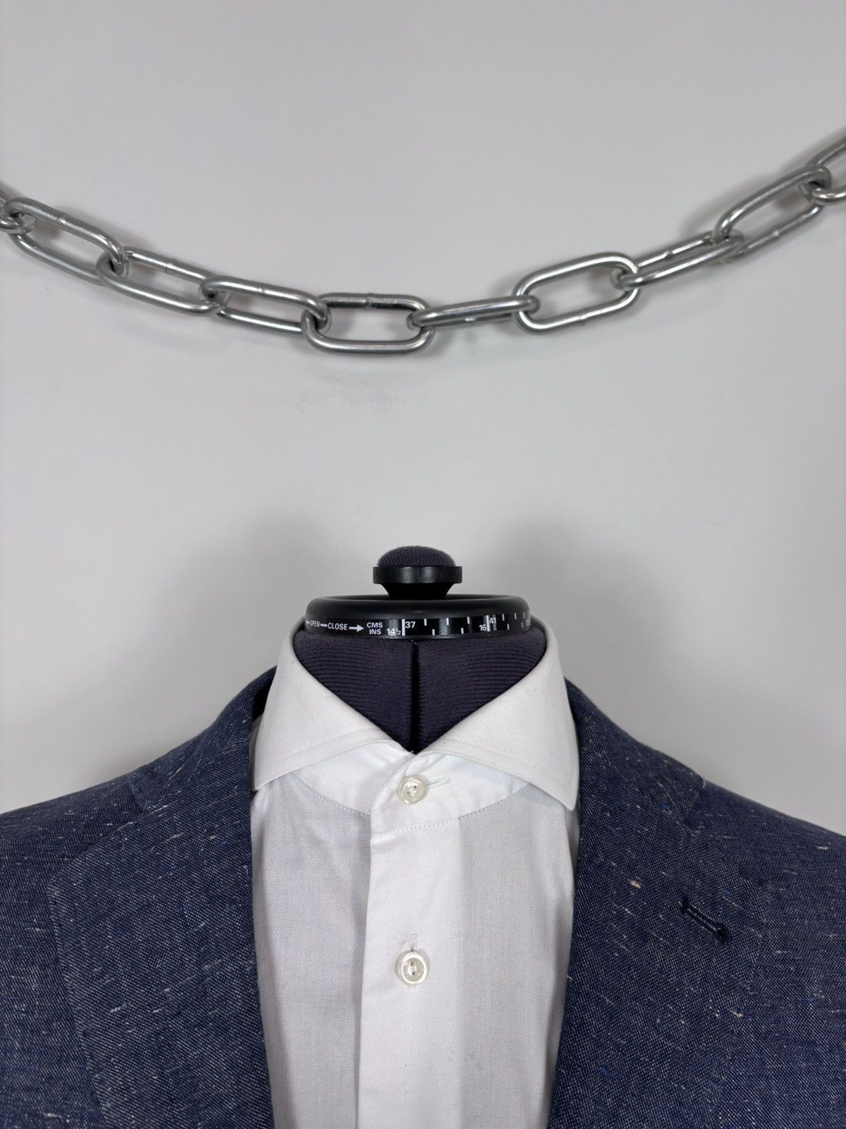 Other Gutteridge Men’s Blue Cotton Linen Silk Blazer Jacket Coat Size 42R - 13 Thumbnail