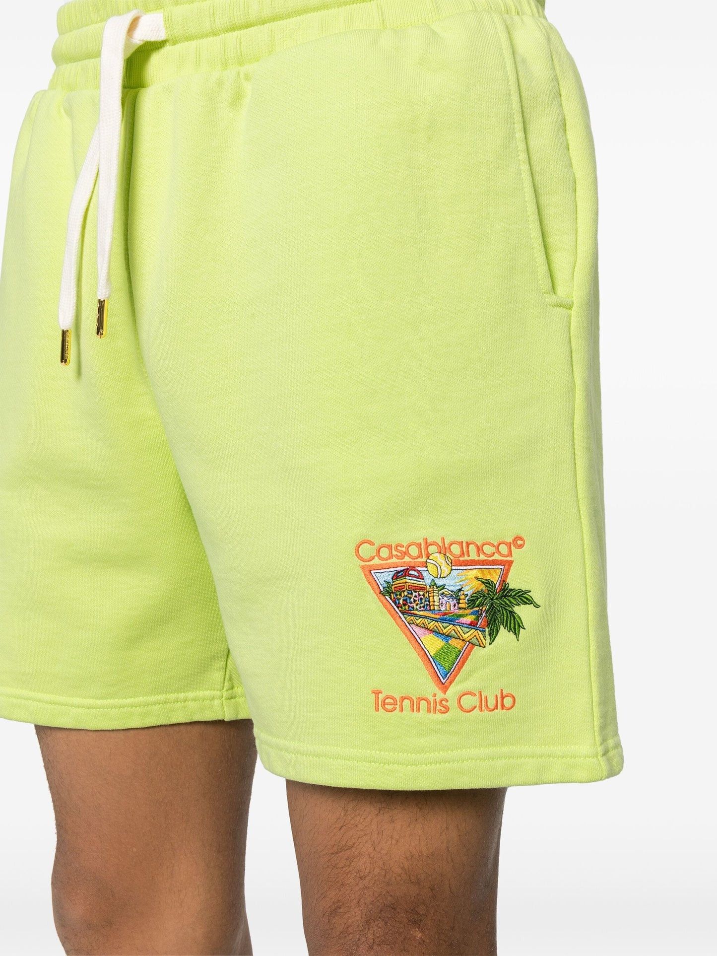 Casablanca o1mle0326 Embroidered Sweatshort Afro Cubsim Tennis Club Size US 38 / EU 54 - 5 Thumbnail