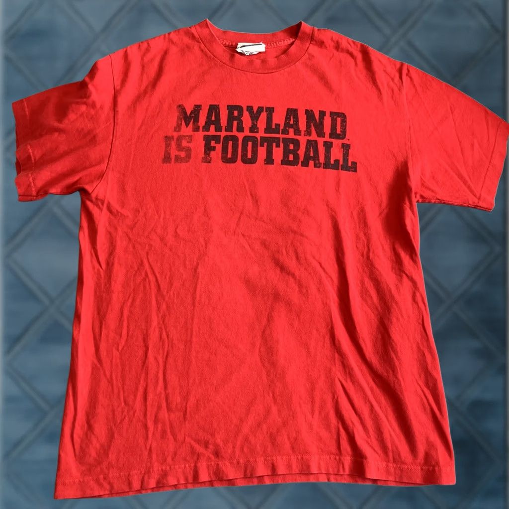 Vintage VINTAGE ESPN University Of Maryland MARYLAND IS FOOTBALL T Shirt Large Men L Red Shirt Size US L / EU 52-54 / 3 - 1 Thumbnail