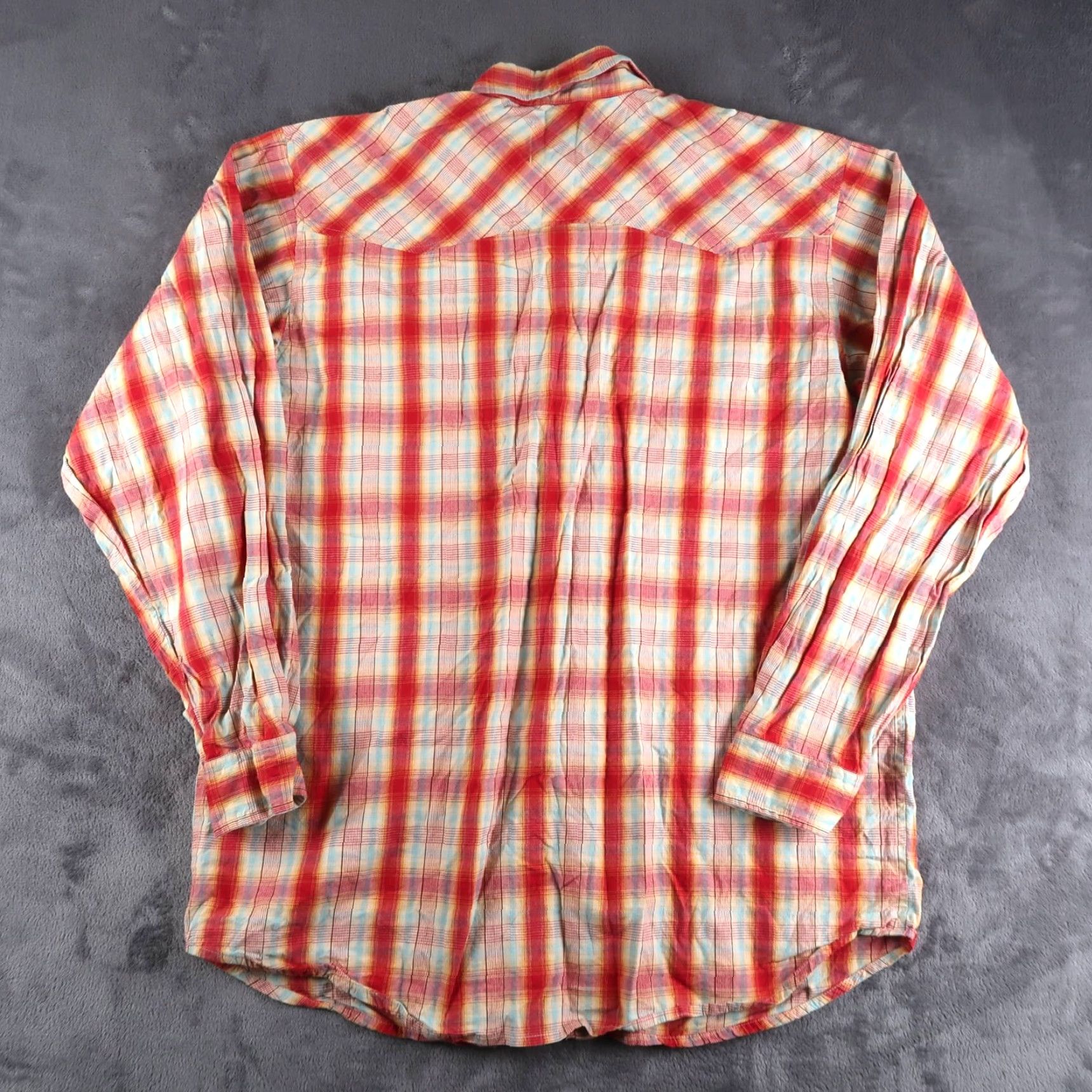 CO TP Saddle Blanket & Trading Co Shirt Mens L Red Long Sleeve Western Snap Shirt Size US L / EU 52-54 / 3 - 2 Thumbnail
