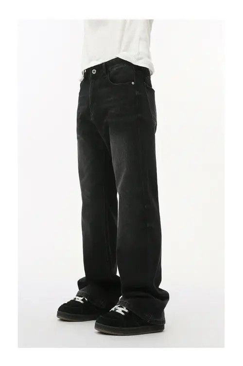 Japanese Brand × Jean Vintage flared black and grey washed denim trousers Size US 33 - 4 Thumbnail