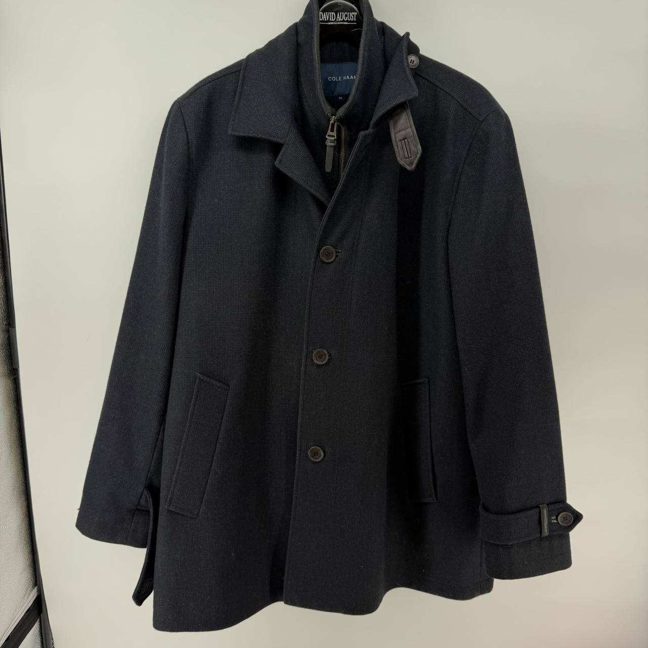 Cole Haan Cole Haan Men's Size XXL Classic Collared Wool-Blend Navy Size US XXL / EU 58 / 5 - 1 Thumbnail
