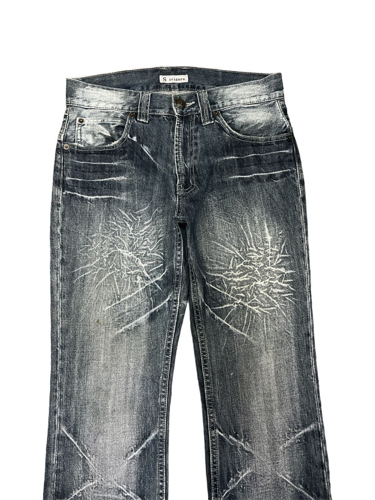 14th Addiction × If Six Was Nine × Tornado Mart 🔥Flare🔥Sorridere Insane Washed Rare Jeans Size US 29 - 5 Thumbnail