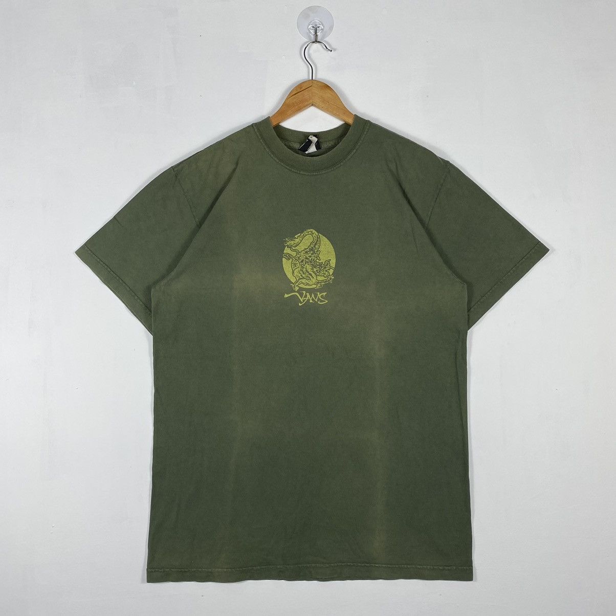 Vans Vintage 90's VANS DRAGON Graphic Faded Surf Skate Tee Size US M / EU 48-50 / 2 - 2 Thumbnail