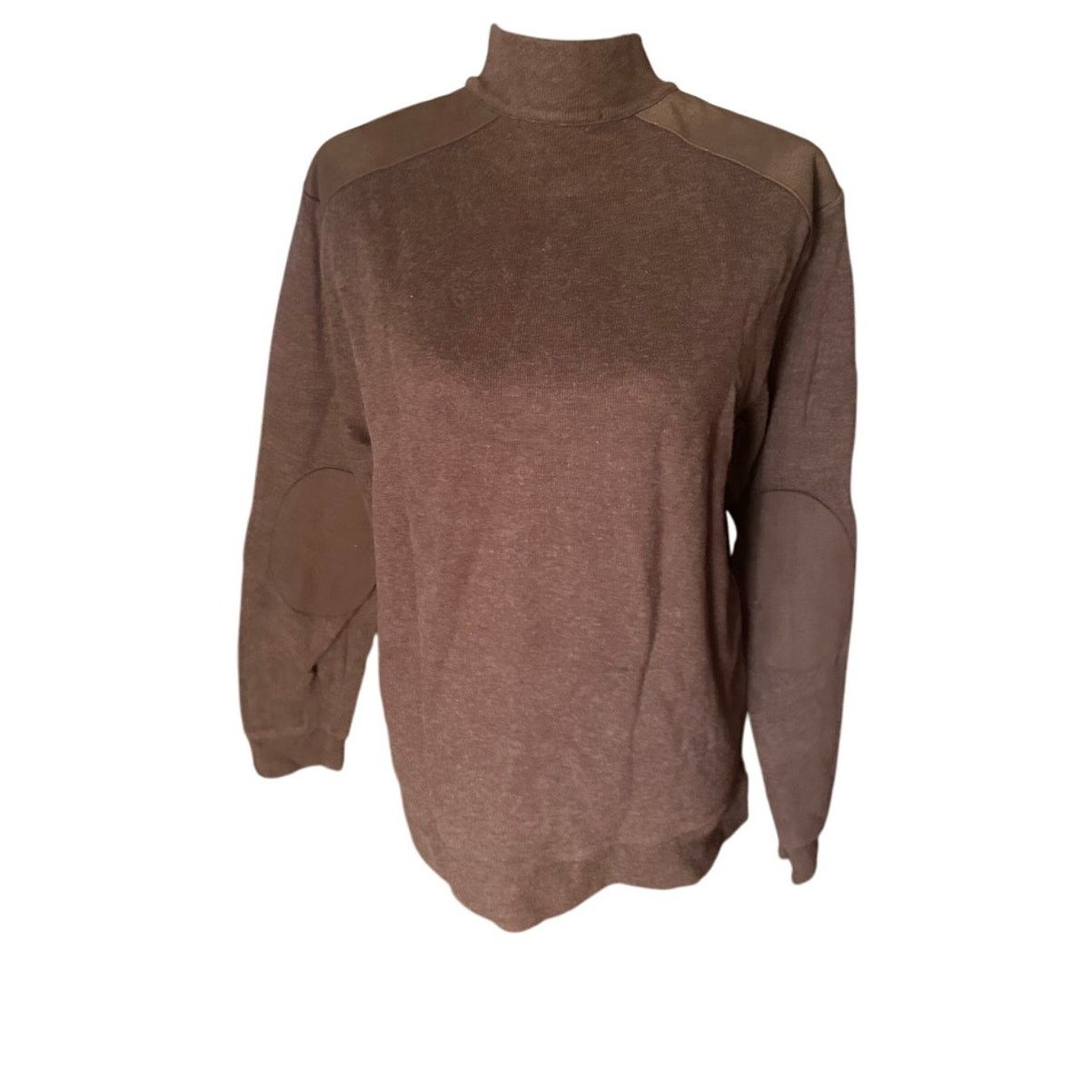 Cremieux Cremieux Classic Knit Sweater w/ Suede Elbow Patches – Brown Size US S / EU 44-46 / 1 - 7 Thumbnail