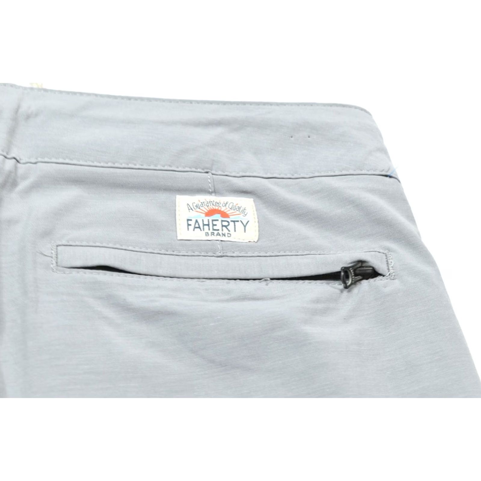 Faherty Faherty All Day Shorts Mens 31 Light Gray Drawstring Stretch Regular Fit Casual Size US 31 - 7 Thumbnail